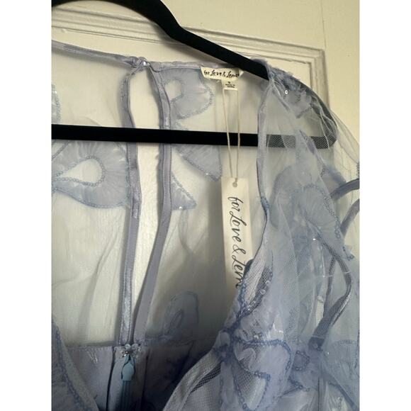 For Love & Lemons Presley Mini Dress – Periwinkle Blue – Size Large – NWT - Picture 6 of 12